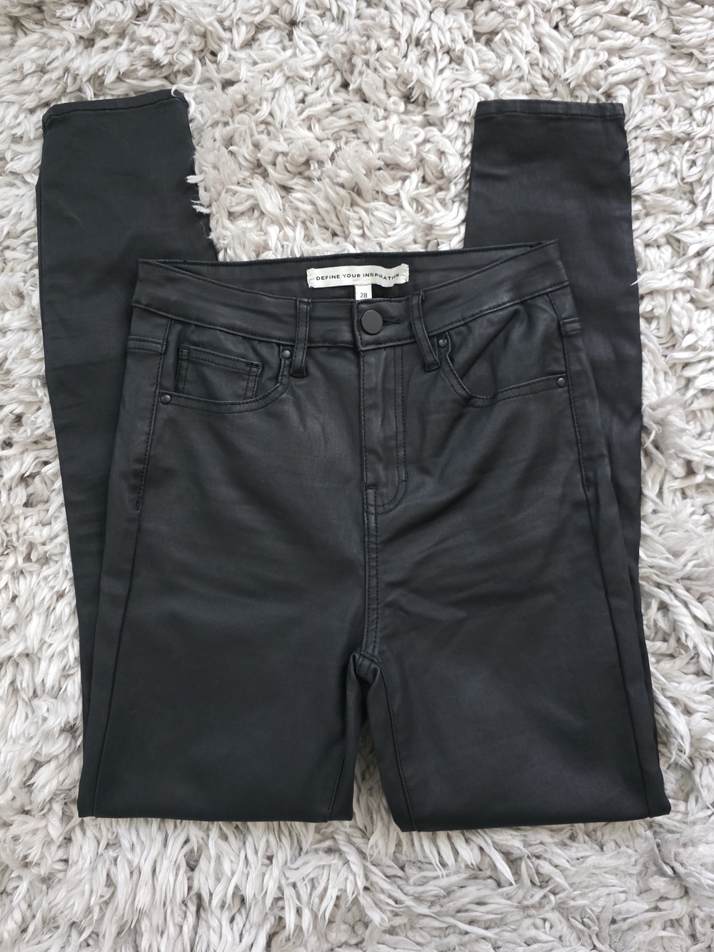 Define Your Inspiration Matte Black Skinny Jeans Sz. 28